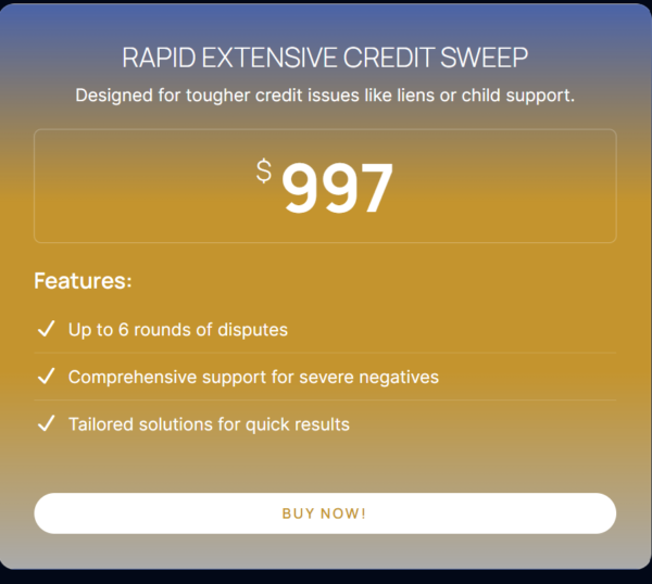 RAPID EXTENSIVE CREDIT SWEEP